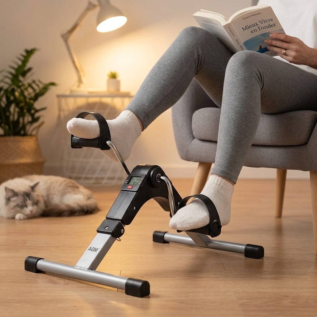 Exercices faciles depuis votre siège avec le Mini Pédalier