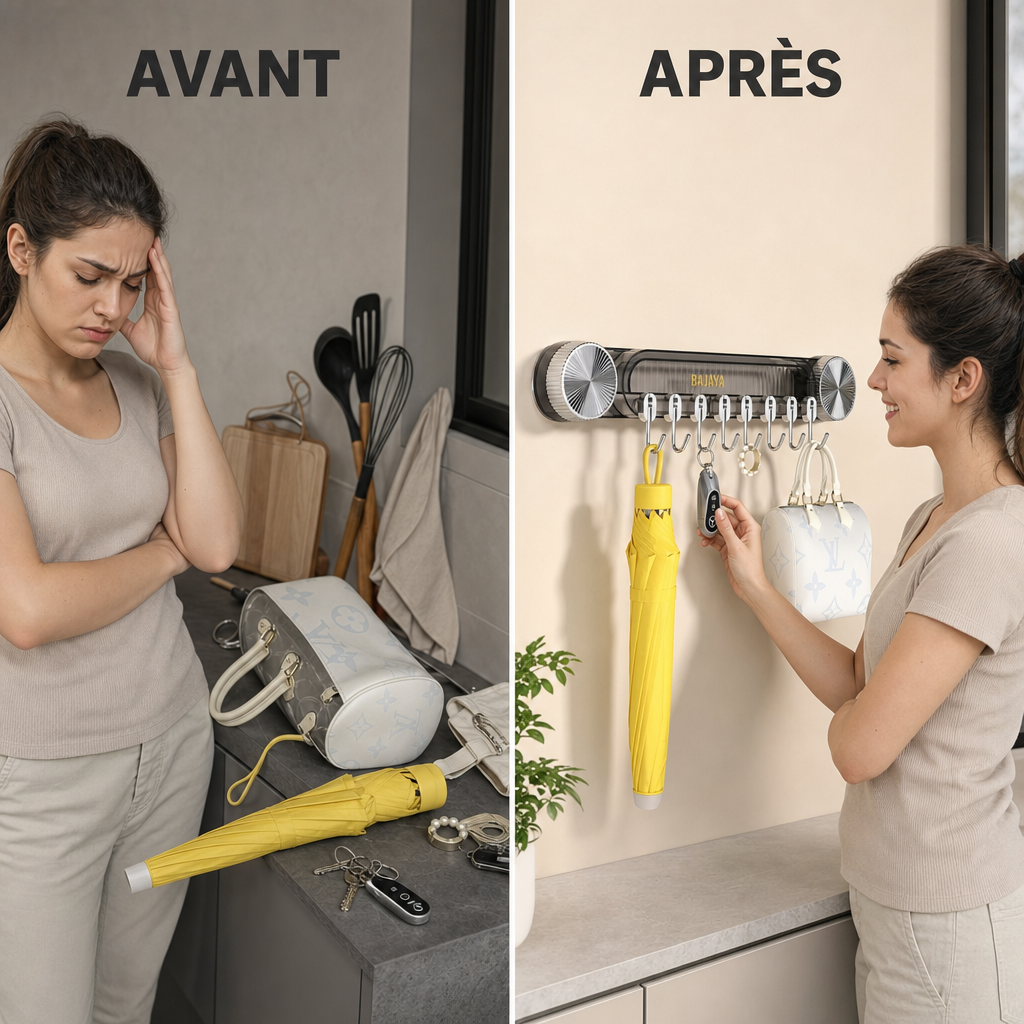 Organisateur de Cuisine et Salle de Bain Sans Perçage