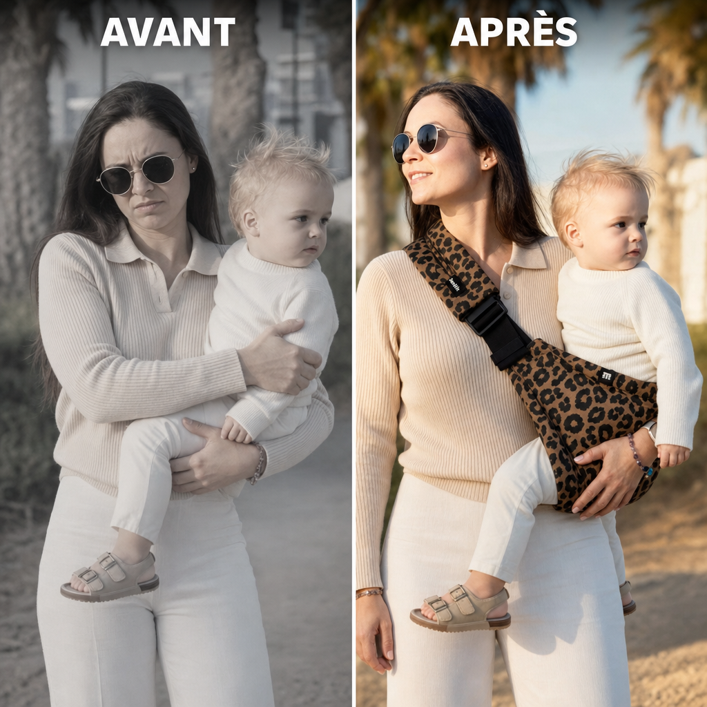 Porte-bébé pratique et élégant en noir
