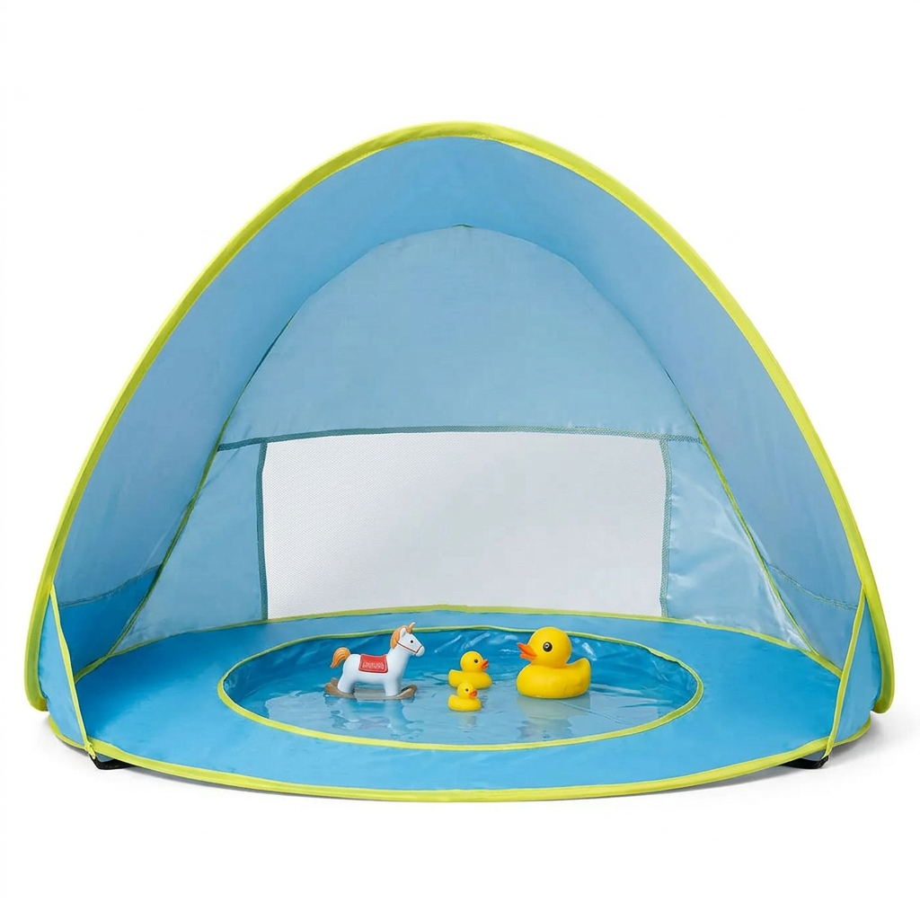 Tente pop-up avec piscine KIDSI Blue - Protection UV 50+